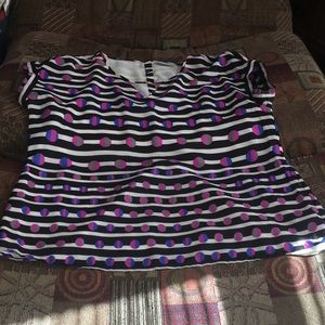 Cynthia Rowley Top - Geometric - Button down Back